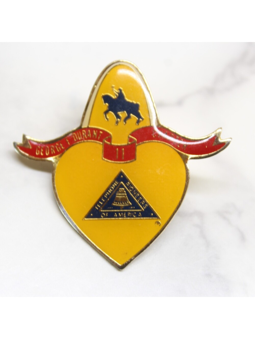 George F Durant Chapter 11 Telephone Pioneers of America Lapel Pin Pinback